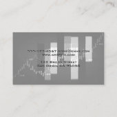 Hintergrund der Finanzcharts Visitenkarte (Rückseite)