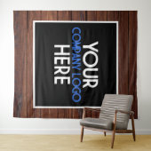 Hintergrund der Firmenlogos-Ausstellung Wandteppich (Beispiel (Horizontal))