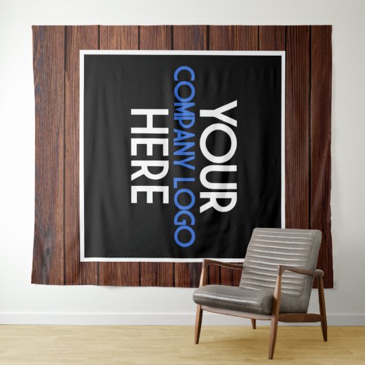 Hintergrund der Firmenlogos-Ausstellung Wandteppich (Beispiel (Horizontal))