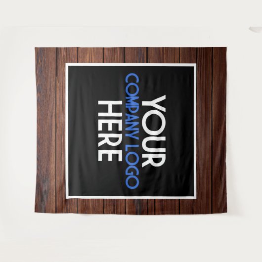 Hintergrund der Firmenlogos-Ausstellung Wandteppich (Vorderseite (Horizontal))