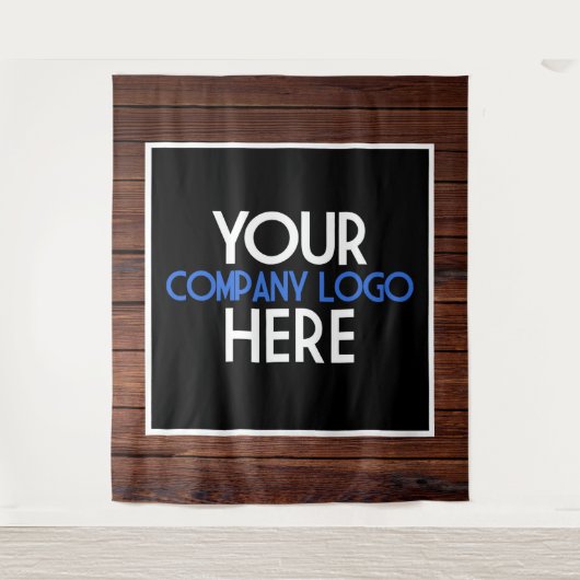 Hintergrund der Firmenlogos-Ausstellung Wandteppich (Vorderseite)