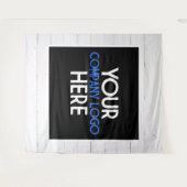 Hintergrund der Firmenlogos-Ausstellung Wandteppich (Vorderseite (Horizontal))