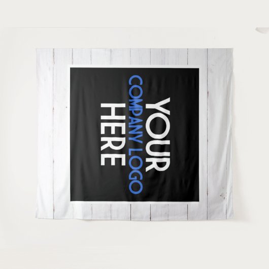 Hintergrund der Firmenlogos-Ausstellung Wandteppich (Vorderseite (Horizontal))