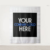 Hintergrund der Firmenlogos-Ausstellung Wandteppich (Vorderseite)