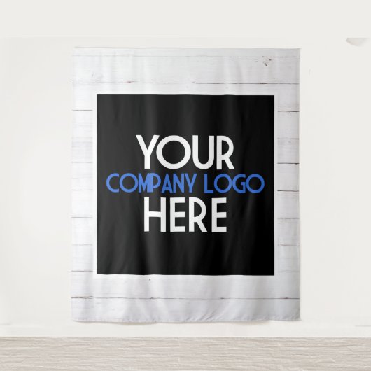 Hintergrund der Firmenlogos-Ausstellung Wandteppich (Vorderseite)