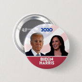 Hintergrund der Flaggen Joe Biden Kamala Harris 20 Button (Vorne & Hinten)