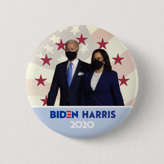 Hintergrund der Flaggen Joe Biden Kamala Harris Fa Button