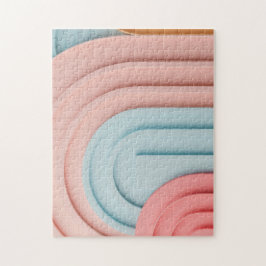 Hintergrund der Formen in Pastellfarben Puzzle