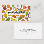 Hintergrund der Früchte | Ernährung Visitenkarte (Vorne/Hinten)