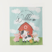 Hintergrund der Geburt von Jungen Niedlicher Nutzt Wandteppich (Vorderseite)