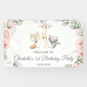 Hintergrund der Geburt von niedlichen Waldtieren Banner (Horizontal)