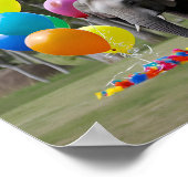 Hintergrund der Geburtstagspartei Elephant Fotogra Poster (Ecke)