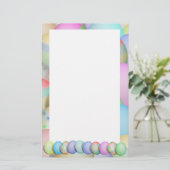 Hintergrund der gefärbten Ostereier Briefpapier (Stehend Vorderseite)