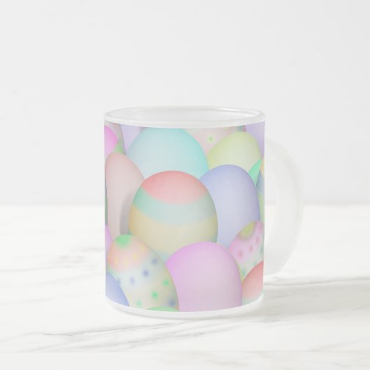 Hintergrund der gefärbten Ostereier Mattglastasse (VorderseiteRechts)