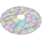 Hintergrund der gefärbten Ostereier Polyester Weihnachtsbaumdecke (Schrägansicht)