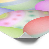 Hintergrund der gefärbten Ostereier Poster (Ecke)