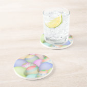 Hintergrund der gefärbten Ostereier Sandstein Untersetzer (Seite)