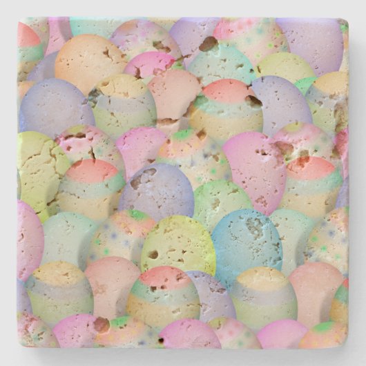 Hintergrund der gefärbten Ostereier Steinuntersetzer (Vorderseite)