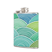 Hintergrund der gekräuselten abstrakten grünen flachmann (Links)