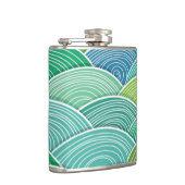 Hintergrund der gekräuselten abstrakten grünen flachmann (Rechts)