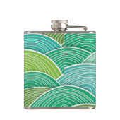 Hintergrund der gekräuselten abstrakten grünen flachmann (Rückseite)