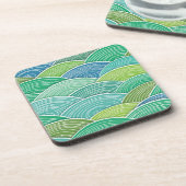 Hintergrund der gekräuselten abstrakten grünen getränkeuntersetzer (Linke Seite)