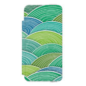 Hintergrund der gekräuselten abstrakten grünen incipio iPhone Geldbeutel-Hülle (Folio Vorderseite)