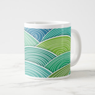 Hintergrund der gekräuselten abstrakten grünen Jumbo-Tasse
