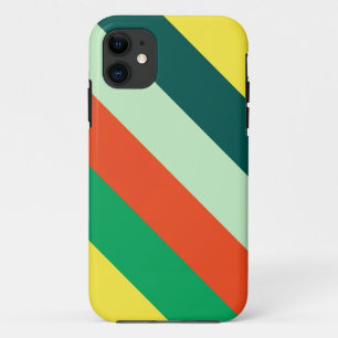 Hintergrund der gelben grünen Streifen iPhone 11 Hülle
