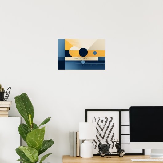 Hintergrund der geometrischen Formen Poster (Heimbüro)
