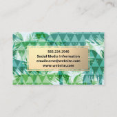 Hintergrund der geometrischen Palm-Struktur Visitenkarte (Rückseite)