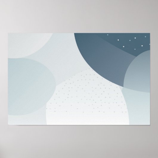 Hintergrund der gerundeten Formulare in Grautönen Poster (Vorne)