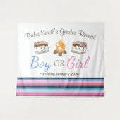 Hintergrund der Geschlechteroffenbarung Wandteppich (Vorderseite (Horizontal))