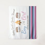 Hintergrund der Geschlechteroffenbarung Wandteppich (Vorderseite)