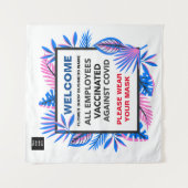 Hintergrund der gespiegelten Begrüßungsband für Mi Wandteppich (Vorderseite)