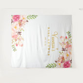 Hintergrund der Girl Baby Shower Fotobooth Wandteppich (Vorderseite (Horizontal))