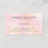 Hintergrund der glänzenden Girly Pink Visitenkarte (Rückseite)