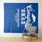 Hintergrund der Glückwunsch Grand Blue Graduation Wandteppich (Beispiel (Horizontal))