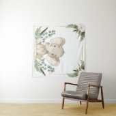 Hintergrund der Gold Elephant Baby Dusche Wandteppich (Beispiel (Horizontal))