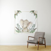 Hintergrund der Gold Elephant Baby Dusche Wandteppich (Beispiel)