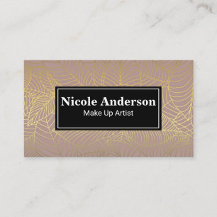 Hintergrund der goldenen Blätter Visitenkarte