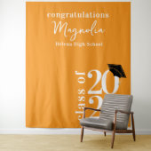 Hintergrund der Graduation Cap-Banner 2025 Wandteppich (Beispiel)