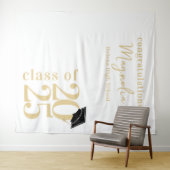 Hintergrund der Graduation Cap-Banner 2025 Wandteppich (Beispiel (Horizontal))
