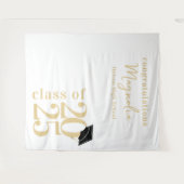 Hintergrund der Graduation Cap-Banner 2025 Wandteppich (Vorderseite (Horizontal))
