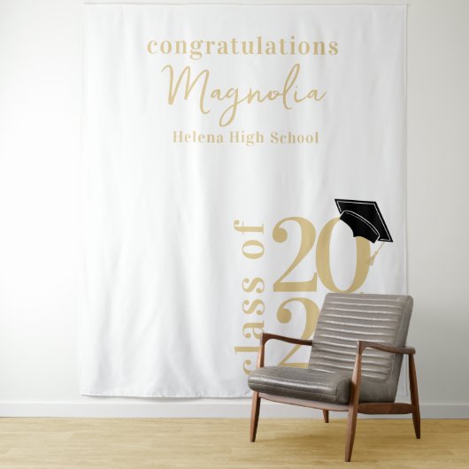 Hintergrund der Graduation Cap-Banner 2025 Wandteppich (Beispiel)