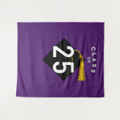 Hintergrund der Graduation Party 2025-Foto Wandteppich (Vorderseite (Horizontal))