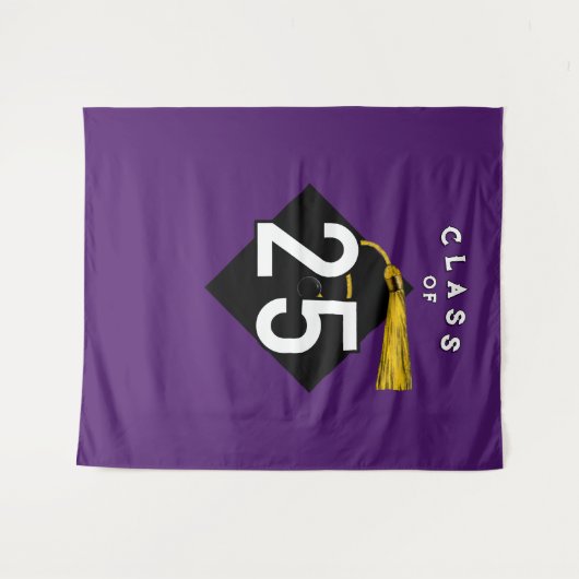 Hintergrund der Graduation Party 2025-Foto Wandteppich (Vorderseite (Horizontal))