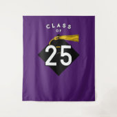 Hintergrund der Graduation Party 2025-Foto Wandteppich (Vorderseite)