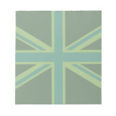 Hintergrund der grünen Aquamarinen Flagge der Unio Notizblock (Vorderseite)