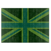 Hintergrund der grünen Aquamarinen Flagge der Unio Schneidebrett (Vorderseite)